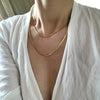Titanium Steel Gold Plated U Shaped Horse Whip Hip Hop Clavicle Necklace Unisex