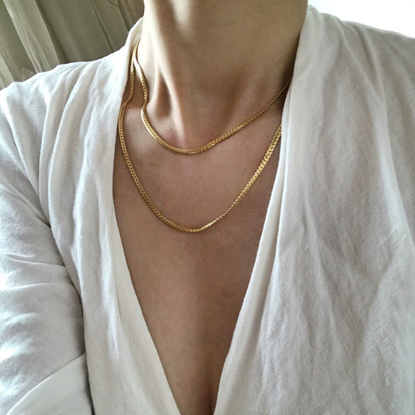 Titanium Steel Gold Plated U Shaped Horse Whip Hip Hop Clavicle Necklace Unisex