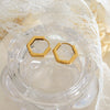 316L Stainless Steel Gold Plated Ushape Polygonal Women's Earrings