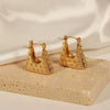316L Stainless Steel Goldplated Geometric Bag Earrings Jewelry For Women