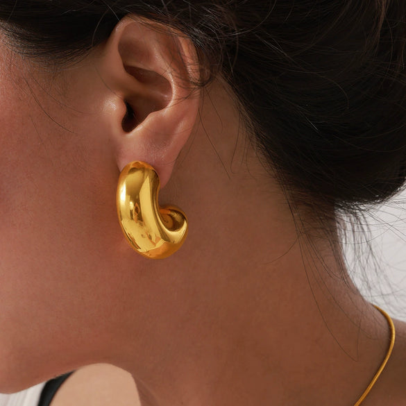 316L Stainless Steel Goldplated Geometric Earrings For Women