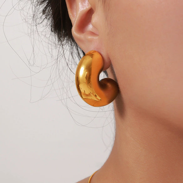 316L Stainless Steel Goldplated Geometric Earrings For Women