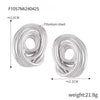 Titanium Steel Goldplated Geometric Hollow Texture Women's Fashion Creative Earrings