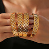 316L Stainless Steel Goldplated Geometric Hollowout Jewelry Bracelet