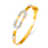 Titanium Steel Goldplated Geometric Paper Clip Love Retro Personality Fadefree Bracelet