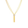 Titanium Steel Goldplated Retro Chain Tassel Pearl Love Multilayer Women's Necklace