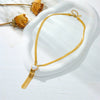 Titanium Steel Goldplated Retro Chain Tassel Pearl Love Multilayer Women's Necklace