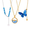 316L Stainless Steel Goldplated Tassel Chain Pendant Jewelry Unisex
