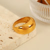 316L Stainless Steel Goldplated U Shape Fashion Ring Jewelry For Women
