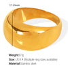 316L Stainless Steel Goldplated U Shape Fashion Ring Jewelry For Women