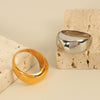 316L Stainless Steel Goldplated U Shape Fashion Ring Jewelry For Women