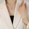 Titanium Steel Gourd Necklace For Women Electroplated