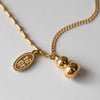 Titanium Steel Gourd Necklace For Women Electroplated
