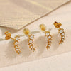 316L Stainless Steel Halfmoon Electroplated Women's Fashion Earrings