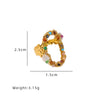 Titanium Steel Handmade Geometric Open Ring For Women