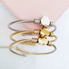 Titanium Steel Handmade Peach Heart Adjustable Wire Rope Bracelet