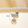 Titanium Steel Heart And Bow Shaped Inlaid Zircon Women's Ear Nail