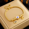 Titanium Steel Heart And Butterfly Shaped Electroplated Women's Bracelet