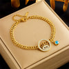 Titanium Steel Heart And Butterfly Shaped Electroplated Women's Bracelet