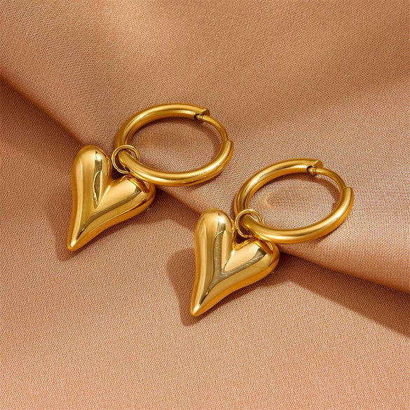 Titanium Steel Heart Bead Snake Chain Bracelet Anklet For Women Electroplated Cartoon Style