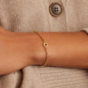 Titanium Steel Heart Double Buckle Paper Clip Necklace Furnace Vacuum Plated 18K Real Gold For Women