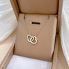 Titanium Steel Heart Fashion Geometric Electroplated Necklace For Women