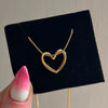 Titanium Steel Heart Hollow Pendant Women's Snake Bone Chain Necklace With Electroplating Design