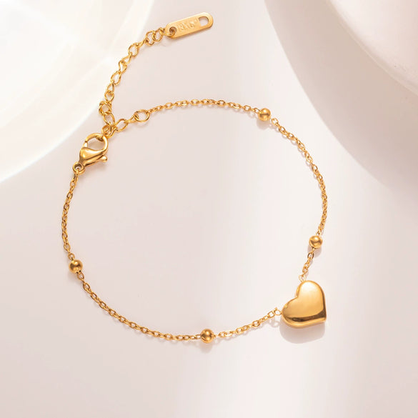 Titanium Steel Heart Love Bracelet Light Luxury Geometric Electroplated Women's Hand Jewelry