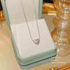Titanium Steel Heart Necklace Mixed Gem Inlay Electroplated Light Luxury Style