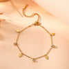 Titanium Steel Heart Pattern Cartoon Style Electroplated Women's Diamond Pendant Bracelet