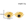 Titanium Steel Heart Pattern Electroplated Women's Earrings