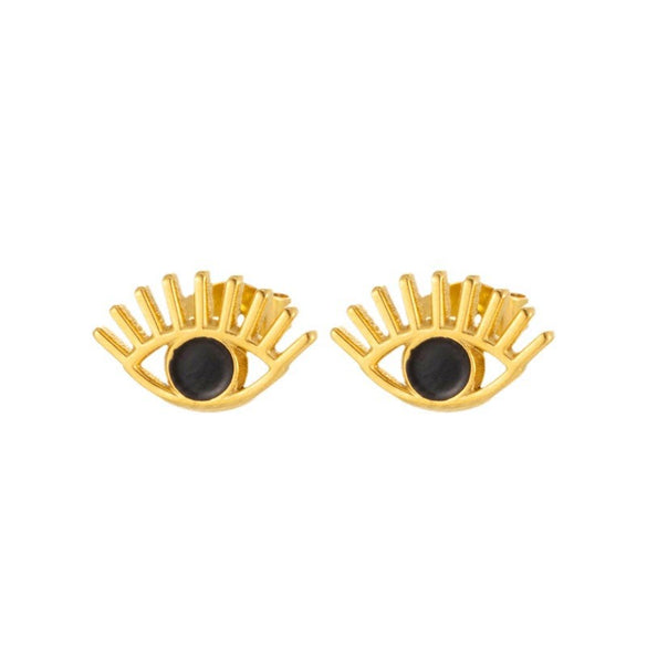 Titanium Steel Heart Pattern Electroplated Women's Earrings