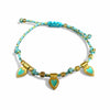 Titanium Steel Heart Pendant Necklace And Bracelet Set Electroplated Fashion Style