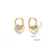 Titanium Steel Heart Shape Electroplated Earrings Love Pendant Fashion Unisex Jewelry