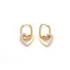 Titanium Steel Heart Shape Electroplated Earrings Love Pendant Fashion Unisex Jewelry