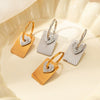 Titanium Steel Heart Shape Electroplated Fashion Retro Elegant Women's Earrings