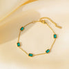 Titanium Steel Heart Shape Electroplated Women's Jewelry Bracelet With Zircon And Pearl