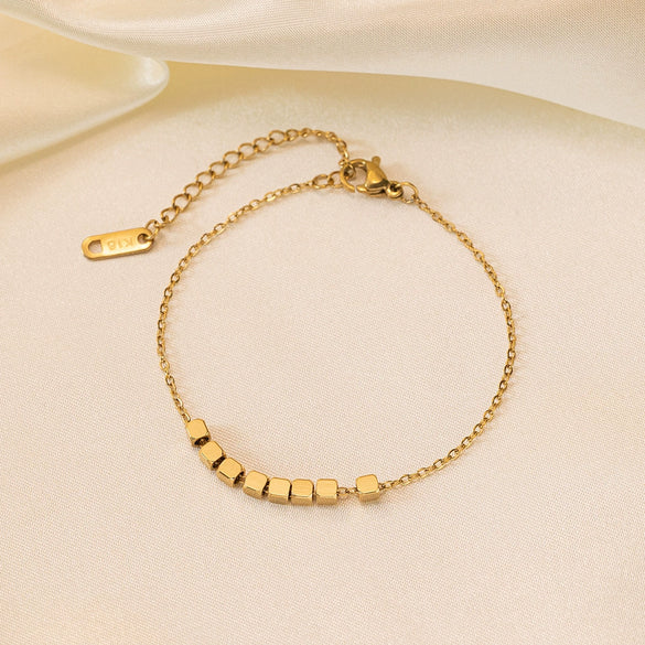 Titanium Steel Heart Shape Electroplated Women's Jewelry Bracelet With Zircon And Pearl