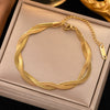 Titanium Steel Heart Shape Electroplated Women's Jewelry Bracelet With Zircon And Pearl