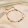 Titanium Steel Heart Shape Electroplated Women's Jewelry Bracelet With Zircon And Pearl