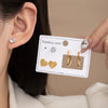 Titanium Steel Heart Shape Electroplating Earrings For Women