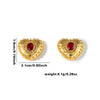 Titanium Steel Heart Shape Light Luxury Electroplated Earrings
