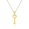 Titanium Steel Heart Shape Love Key Pendant Necklace And Earrings With Electroplating O Chain Women's Fashion Simple Light Luxury Style