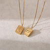 Titanium Steel Heart Shape Love Photo Album Photo Frame Necklace Retro 18K Gold Electroplated For Women