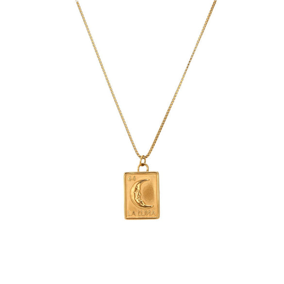 Titanium Steel Heart Shape Love Photo Album Photo Frame Necklace Retro 18K Gold Electroplated For Women