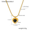 Titanium Steel Heart Shape Retro Minimalist Electroplated Necklace And Earrings For Women