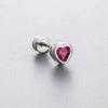 Titanium Steel Heart Shape Zircon Earrings For Women With Fresh Style
