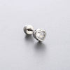 Titanium Steel Heart Shape Zircon Earrings For Women With Fresh Style