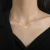 Titanium Steel Heart Shaped Cartoon Geometric Real Gold Plated Necklace Accessories