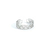 Titanium Steel Heart Shaped Geometric Ring With Electroplating For Female And Unisex Style